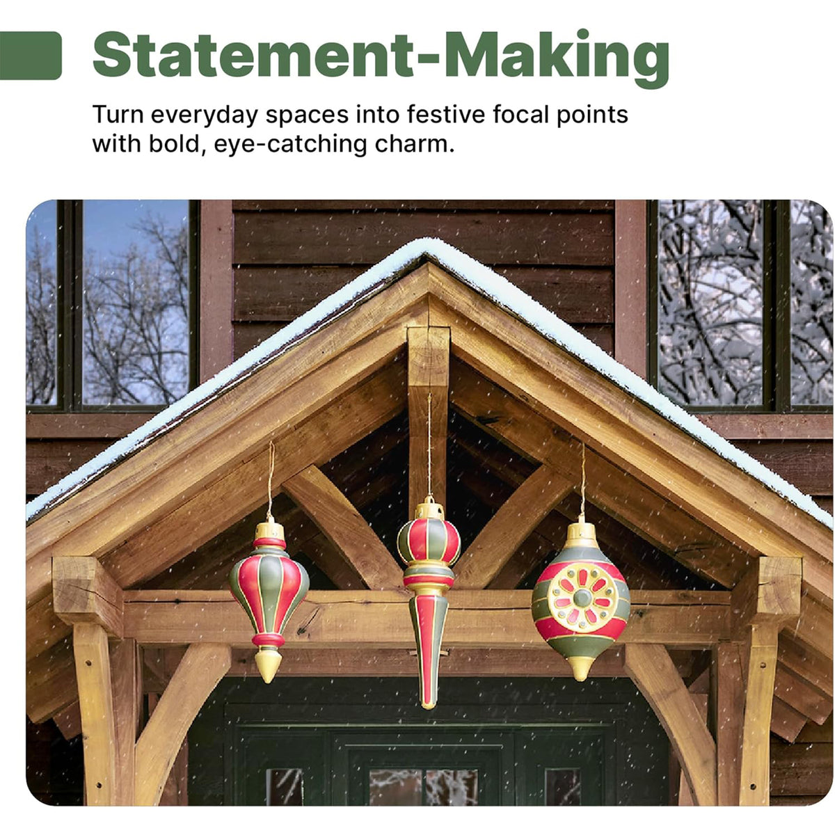Step2 Large Indoor Outdoor Paintable Christmas Ornaments Holiday Decor, 3 Pack