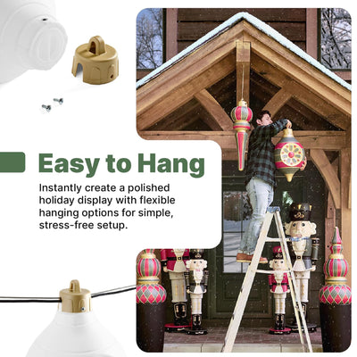 Step2 Large Indoor Outdoor Paintable Christmas Ornaments Holiday Decor, 3 Pack