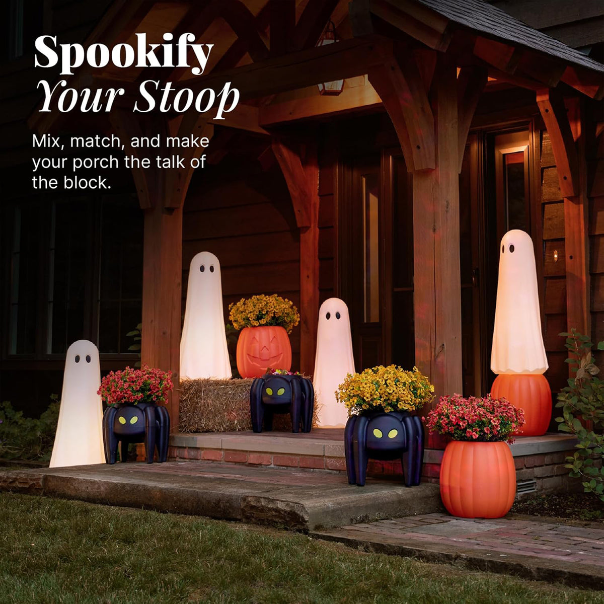 Step2 Boo Buddy Halloween Ghost Indoor Outdoor Fall Seasonal Decoration, White