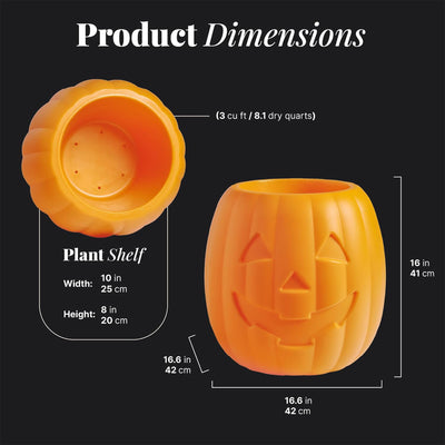 Step2 Pumpkin Planter Indoor Outdoor Halloween Decoration or Candy Dish, Orange