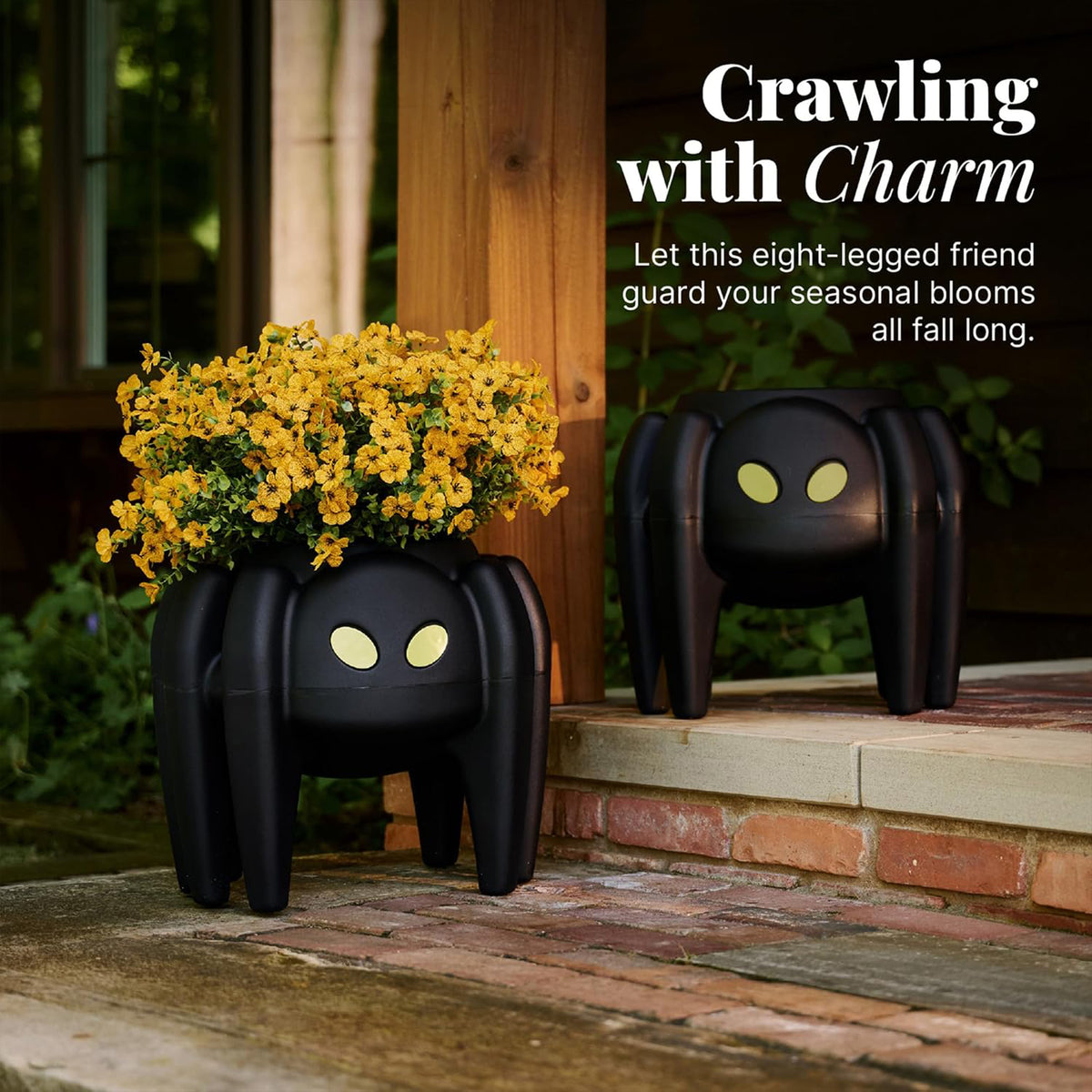 Step2 Spooky Spider Planter Indoor Outdoor Halloween Decoration or Candy Dish