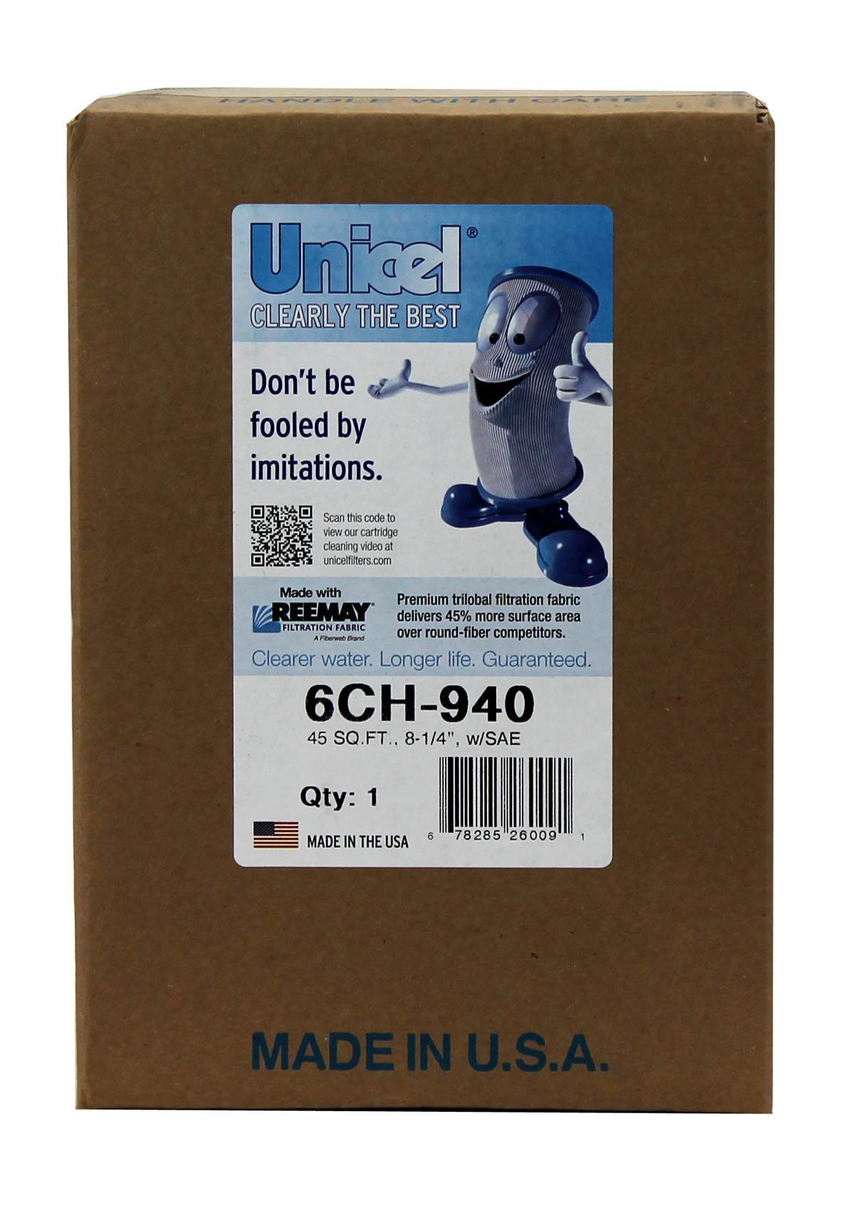 Unicel 6CH-940 Replacement 45 SqFt Filter Cartridge for Spa, 225 Pleats (3 Pack)