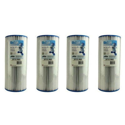 Unicel 6CH-960 Replacement 52 SqFt Filter Cartridge for Spa, 113 Pleats (4 Pack)