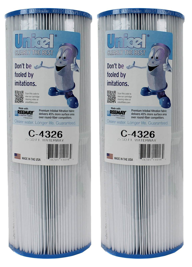 Unicel C4326 25 SqFt Rainbow Waterway Replacement Filter Cartridge, White (2 Pk)