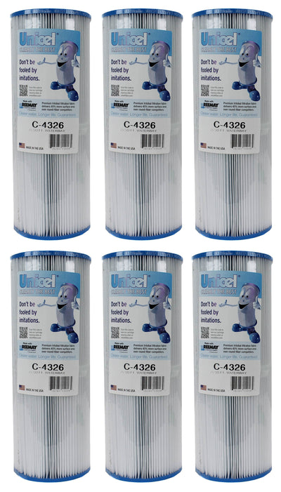 Unicel C-4326 Replacement 25 Sq Ft Pool Hot Tub Spa Filter Cartridge (6 Pack)