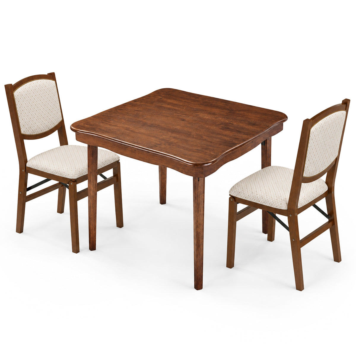 MECO Stakmore Upholstered Back Folding Dining Chair and Traditional Card Table
