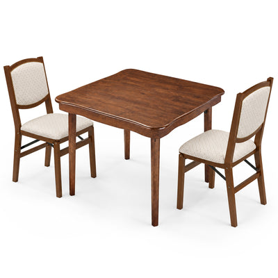 MECO Stakmore Upholstered Back Folding Dining Chair and Traditional Card Table