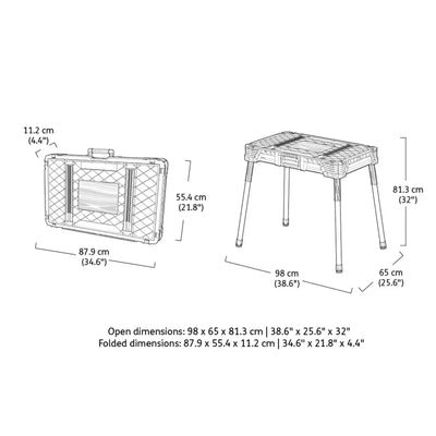 Keter Ultimate Workbench Table Portable Workspace with 1000 LB Capacity, Black - VMInnovations