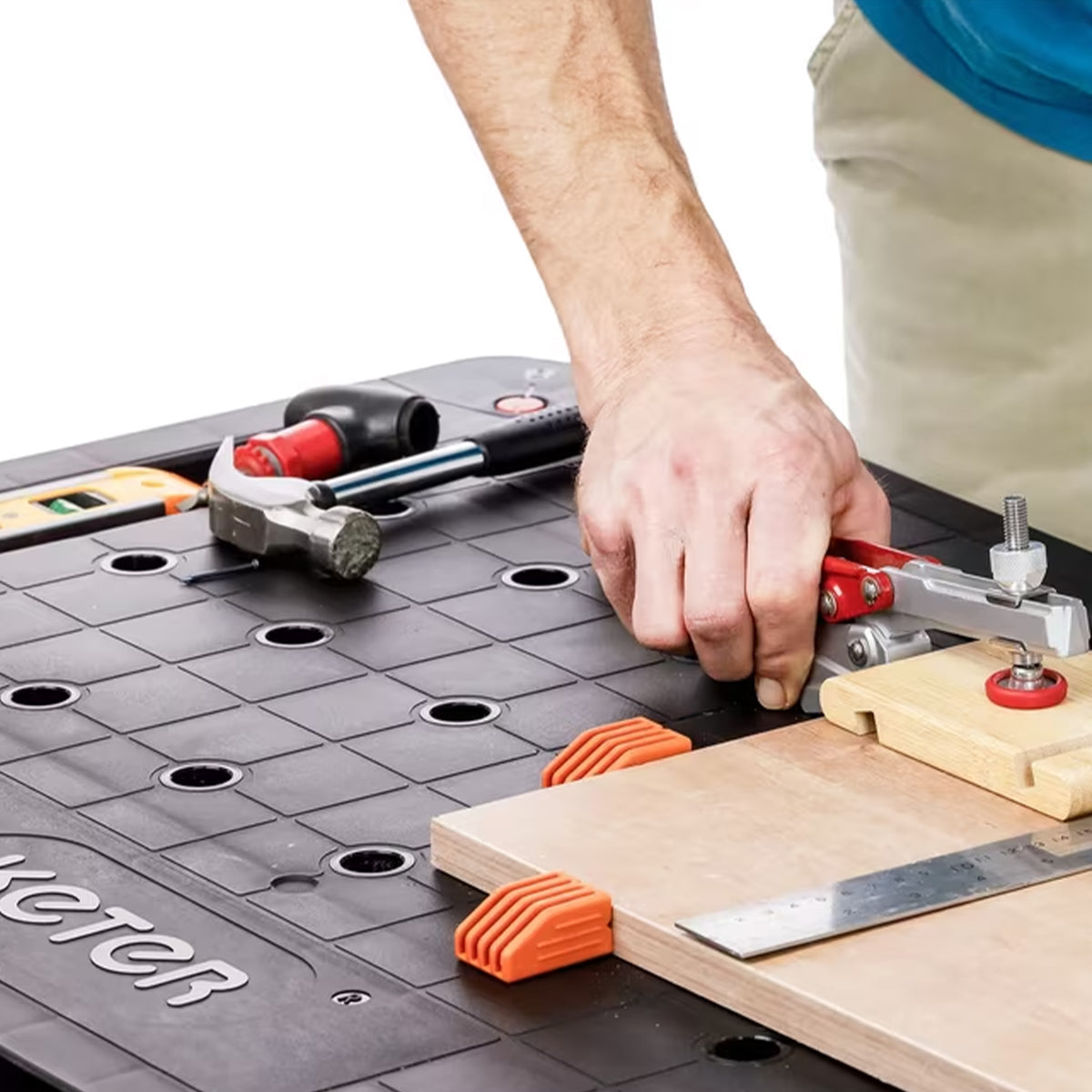 Keter Ultimate Workbench Table Portable Workspace with 1000 LB Capacity, Black - VMInnovations