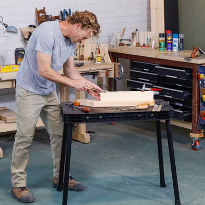 Keter Ultimate Workbench Table Portable Workspace with 1000 LB Capacity, Black - VMInnovations