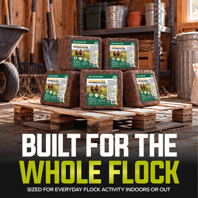 Sun Joe Poultry Grit Pecking Block for Chickens, Ducks, and Turkeys, 25 Lbs