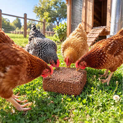 Sun Joe Poultry Grit Pecking Block for Chickens, Ducks, and Turkeys, 25 Lbs