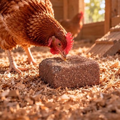 Sun Joe Poultry Grit Pecking Block for Chickens, Ducks, and Turkeys, 25 Lbs
