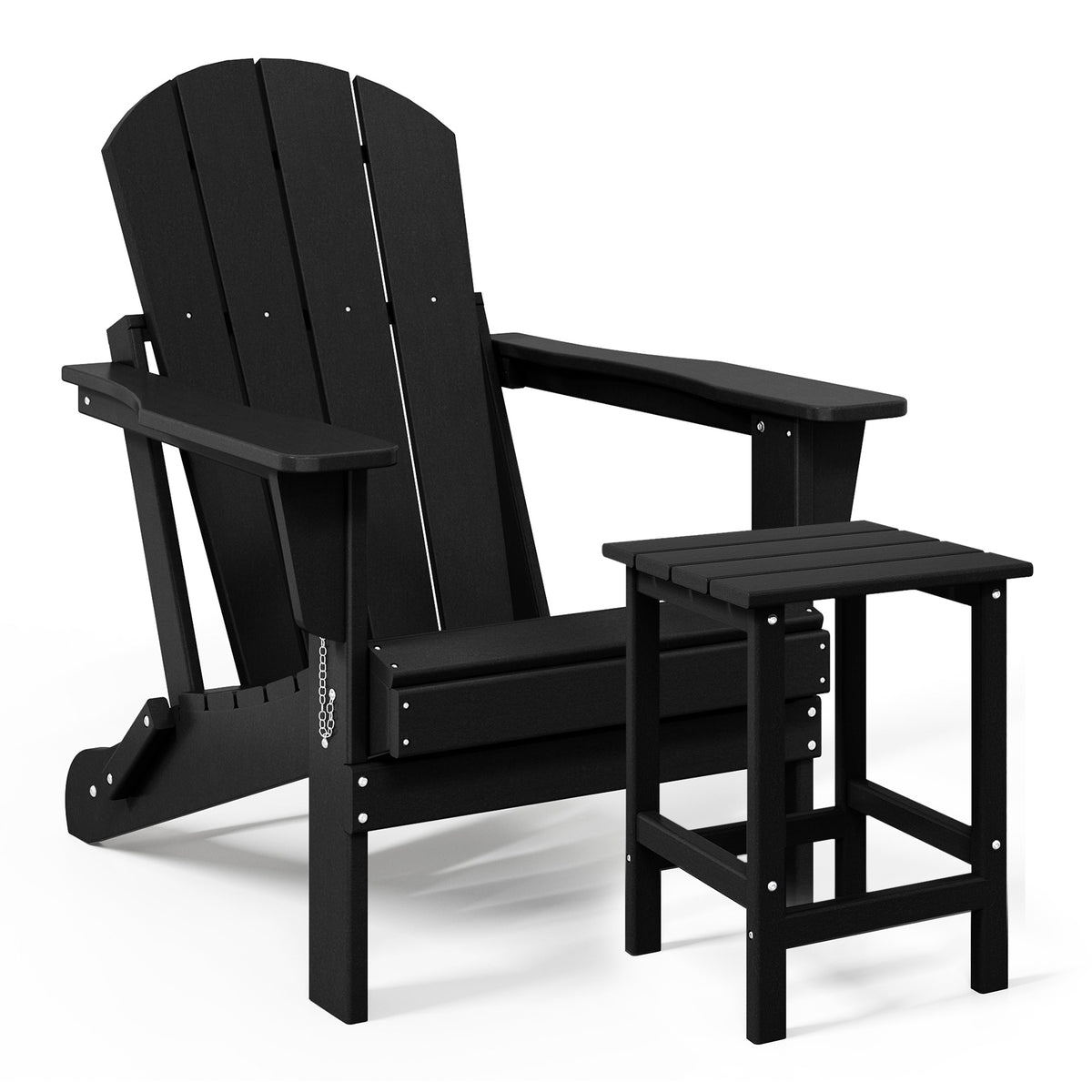WestinTrends Malibu Classic Outdoor Folding Adirondack Chair and Side Table