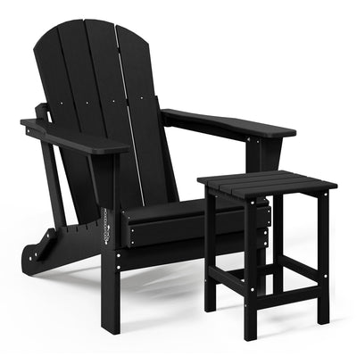 WestinTrends Malibu Classic Outdoor Folding Adirondack Chair and Side Table