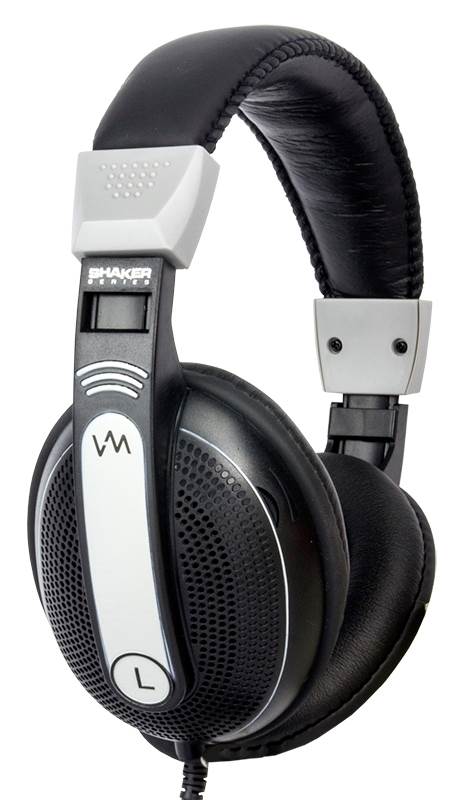 VM Audio SRHP9 Stereo MP3/iPhone iPod Over Head On Ear Headphones - Black/Silver