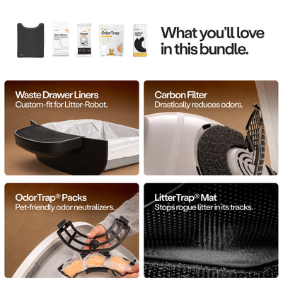 Whisker Litter-Robot 5 Elite Bundle, Black - Automatic - VMInnovations