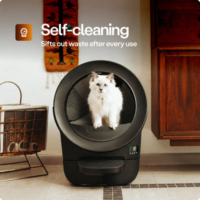 Whisker Litter-Robot EVO, Black - Automatic Self-Cleaning Cat Litter Box - VMInnovations