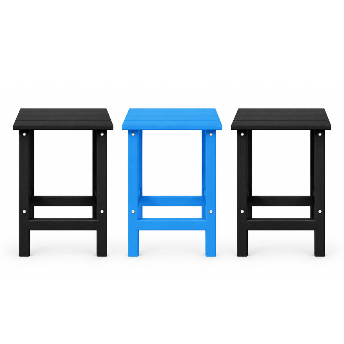 WestinTrends Malibu 14" Square Outdoor Side Table for Adirondack Chair, 3 Pack