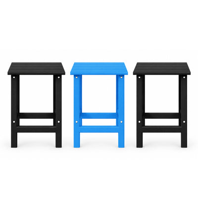 WestinTrends Malibu 14" Square Outdoor Side Table for Adirondack Chair, 3 Pack
