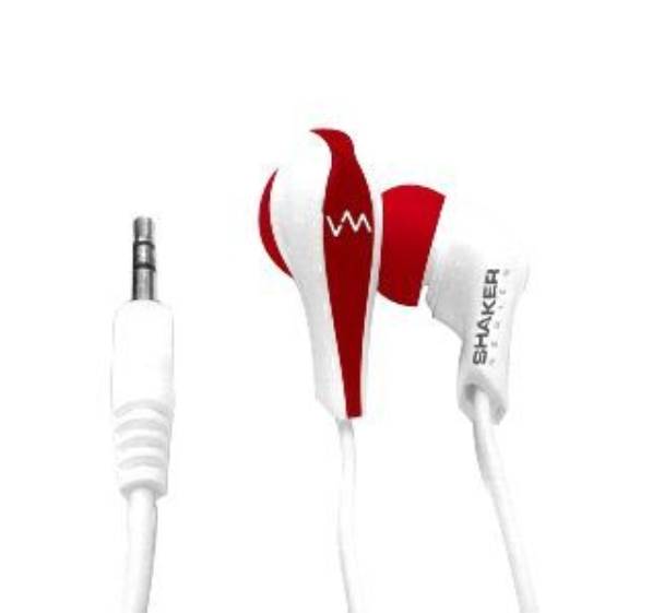VM Audio SREB3 In Ear Earphones Earbuds MP3/iPod iPhone Headphones - White & Red