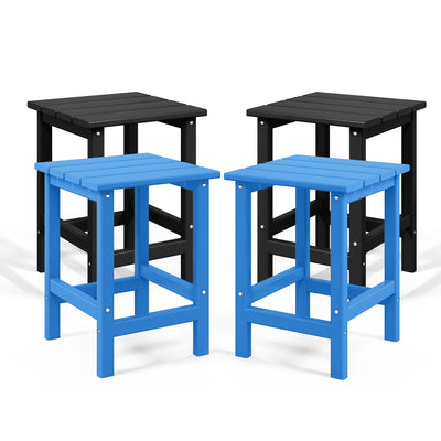 WestinTrends Malibu 14" Square Outdoor Side Table for Adirondack Chair, 4 Pack