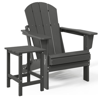 WestinTrends Malibu Classic Outdoor Folding Adirondack Chair and Side Table