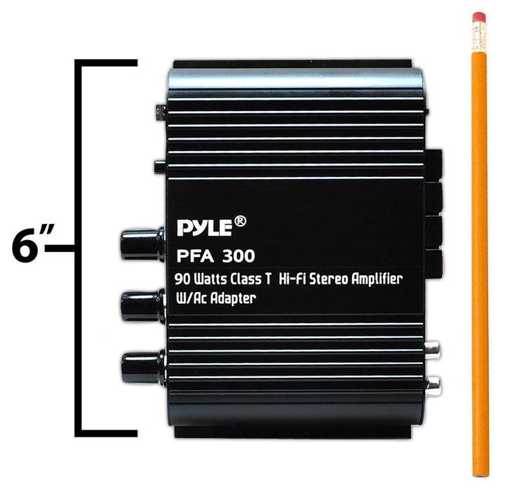 Pyle 90W 2 Channel Hi-Fi Home Audio Stereo Speakers Amplifier w/Aux (Open Box)