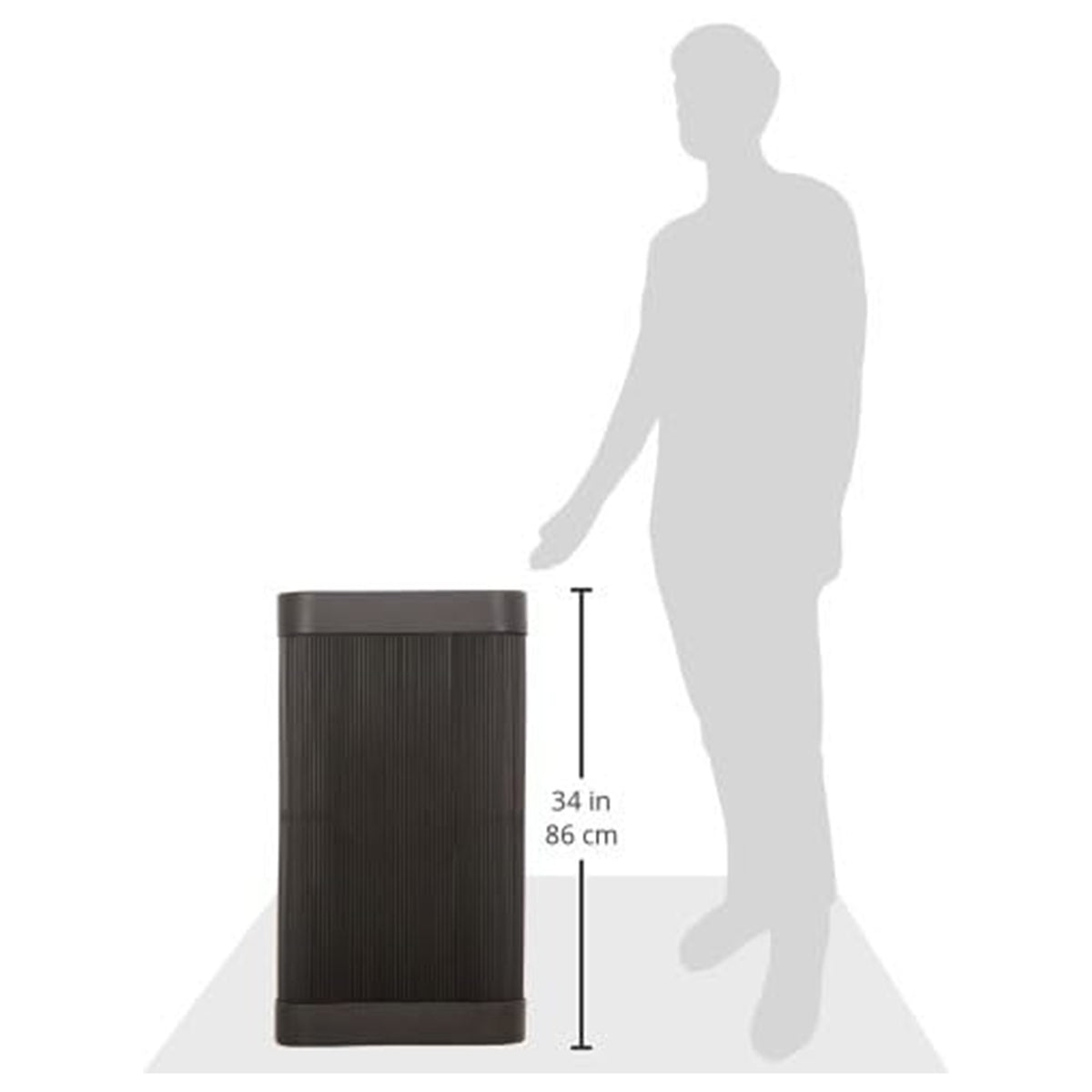 Safco At-Your-Disposal 38 Gallon Trash Can for Offices and Break Rooms, Black
