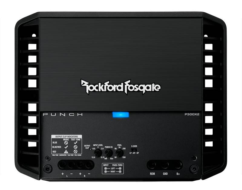 New Rockford Fosgate P300X2 300W 2 Channel Car Amplifier AB Power Audio Amp