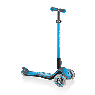 Globber Elite Deluxe 3-Wheel Kids Kick Scooter for Boys and Girls, Blue (Used)