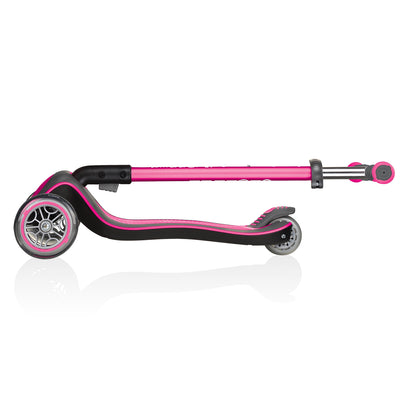 Globber Elite 3-Wheel Kids Kick Scooter for Boys and Girls, Deep Pink (Open Box)