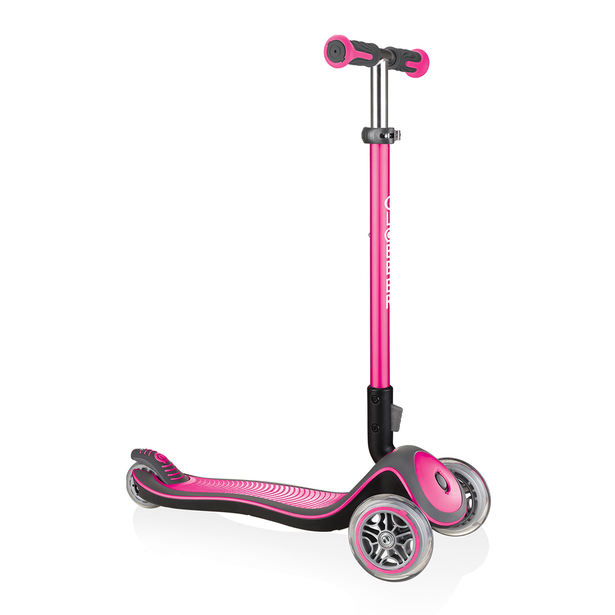 Globber Elite 3-Wheel Kids Kick Scooter for Boys and Girls, Deep Pink (Open Box)
