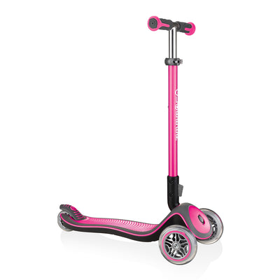 Globber Elite 3-Wheel Kids Kick Scooter for Boys and Girls, Deep Pink (Open Box)