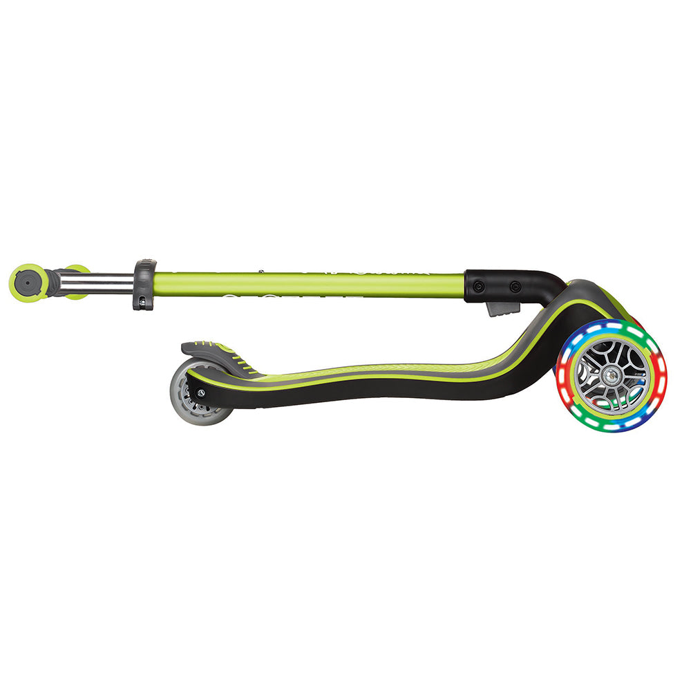 Globber Primo Plus 3-Wheel Kick Scooter w/ LED Light Up Wheels, Lime Green(Used)