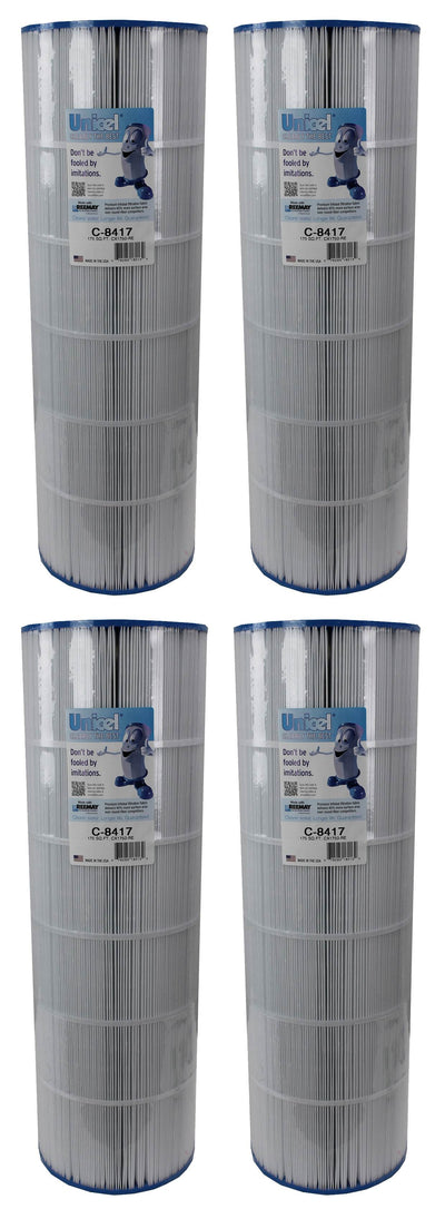 Unicel C-8417 Replacement 175 Sq Ft Pool Filter Cartridge, 202 Pleats, 4 Pack