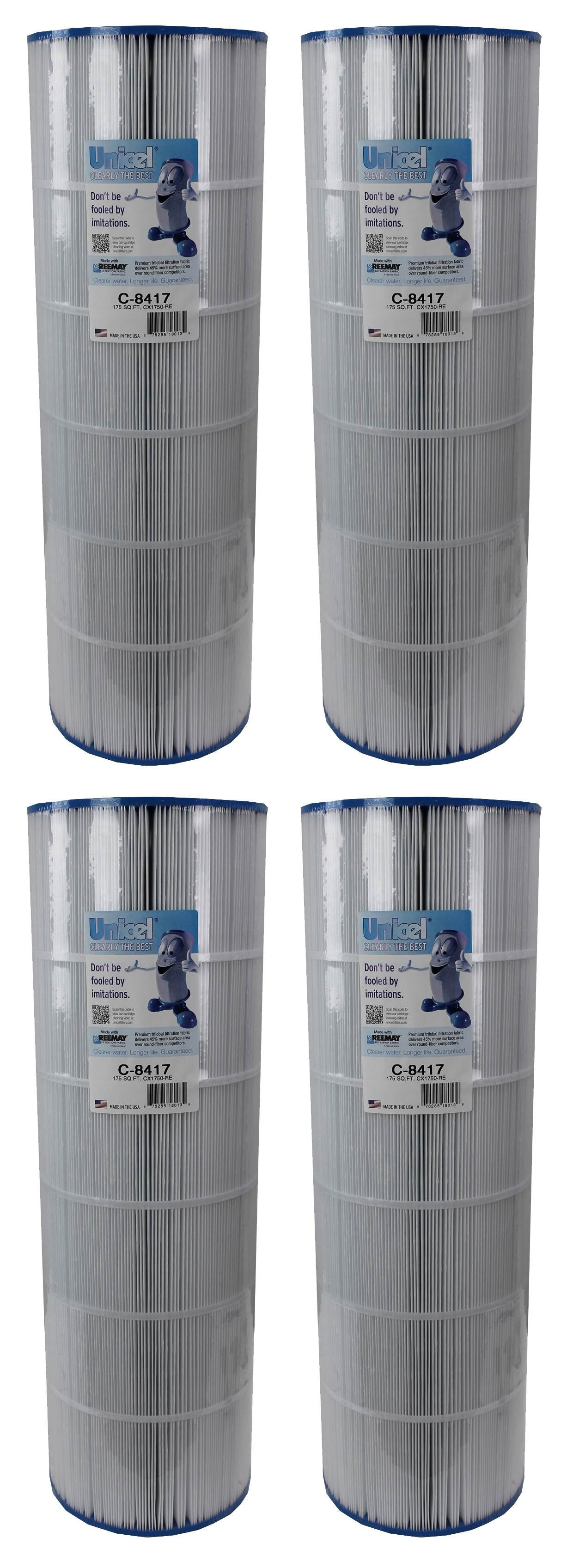 Unicel C-8417 Replacement 175 Sq Ft Pool Filter Cartridge, 202 Pleats, 4 Pack - VMInnovations