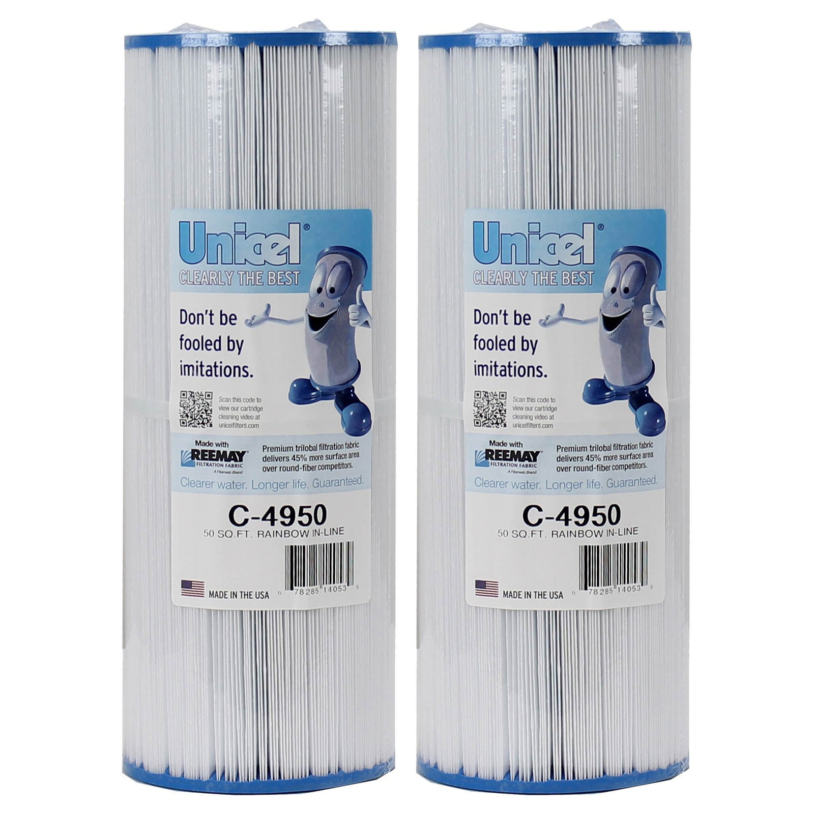 Unicel C-4950 Replacement 50 Sq Ft Pool Hot Tub Spa Filter Cartridge (2 Pack) - VMInnovations