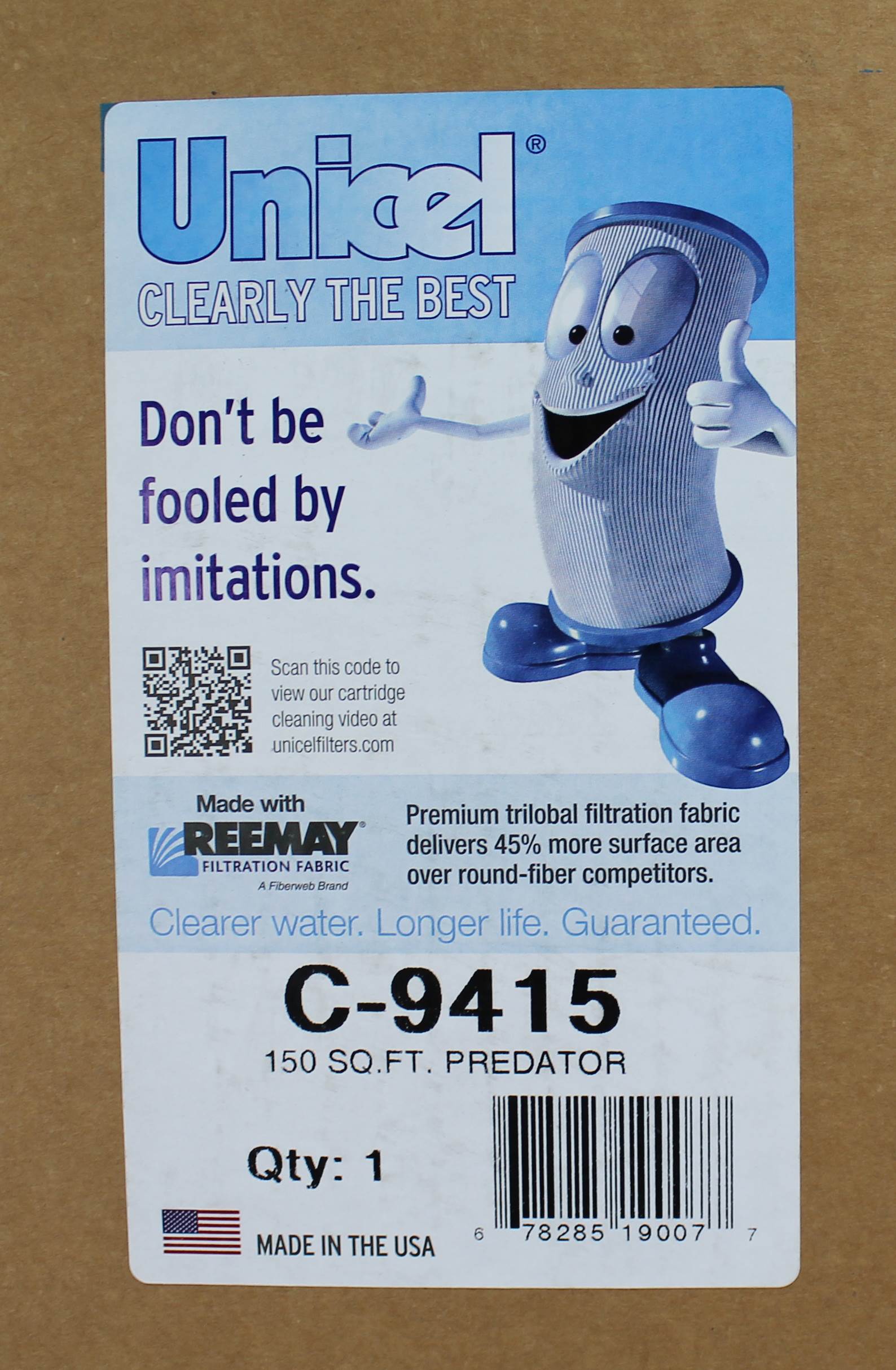 Unicel C-9415 Replacement 150 Sq Ft Pool Filter Cartridge, 175 Pleats, 4 Pack