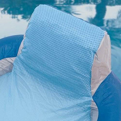 Kelsyus Floating Pool Lounger Inflatable Chair w/ Cup Holder, Blue (2 Pack) - VMInnovations