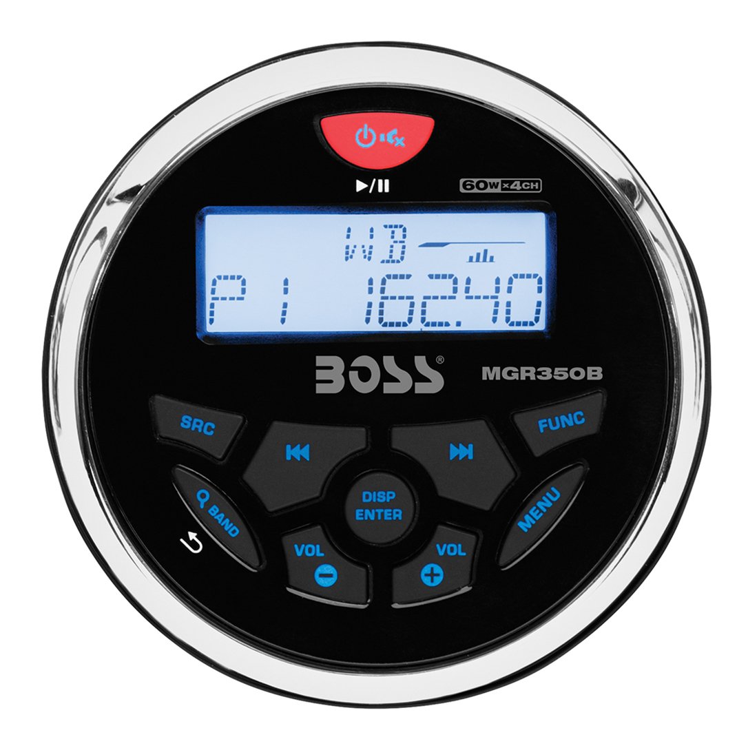 BOSS Audio Boat Marine Light Speakers (2 Pack) & Bluetooth MP3 Stereo Receiver