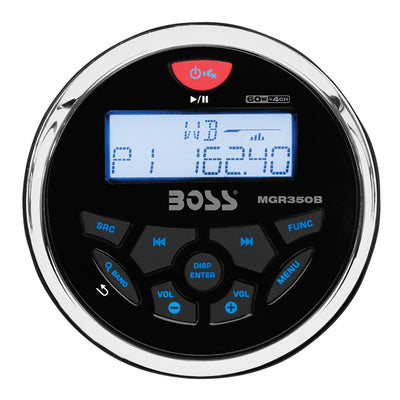 BOSS Audio Boat Marine Light Speakers (2 Pack) & Bluetooth MP3 Stereo Receiver