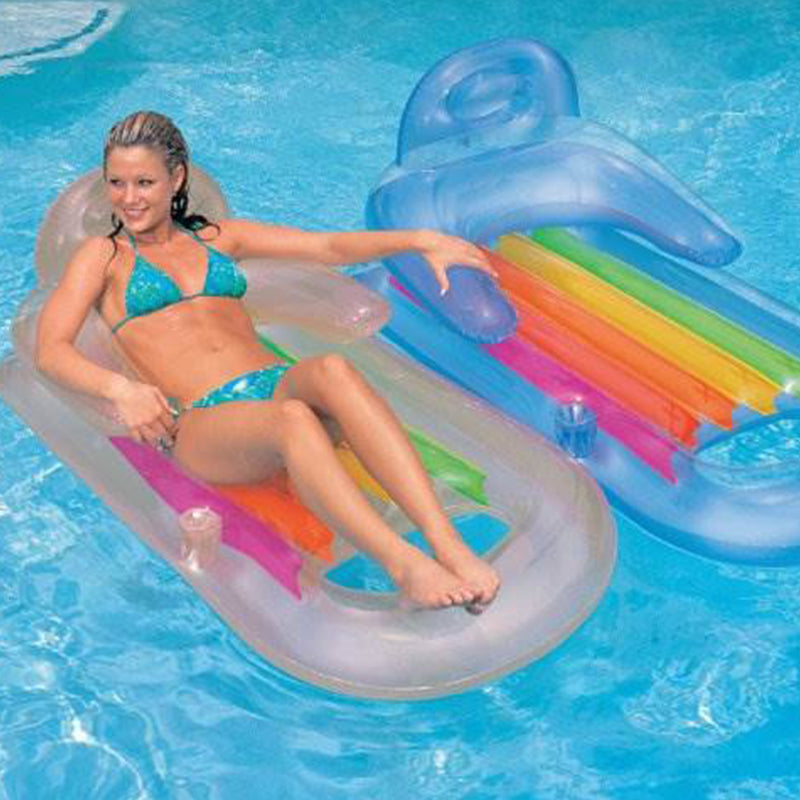 Intex King Kool Lounge Inflatable Swimming Pool Lounger with Headrest (4 Pack)