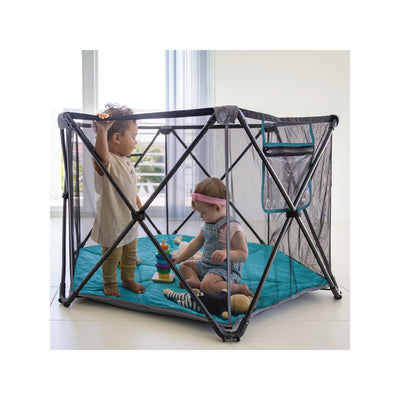 Evenflo Play Away Indoor and Outdoor Portable Playard with Canopy, Cedar Grove
