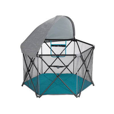 Evenflo Play Away Indoor and Outdoor Portable Playard with Canopy, Cedar Grove - VMInnovations