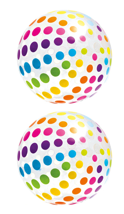 Intex Jumbo Inflatable Big Panel Colorful Giant Beach Ball (Set of 2) | 59065EP