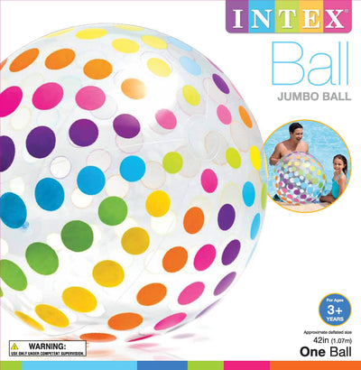 Intex Jumbo Inflatable Big Panel Colorful Giant Beach Ball (Set of 2) | 59065EP