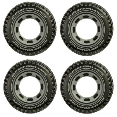 Intex Inflatable 36" Giant Tire Tubes For Swimming Pool/Lake/Ocean (4 Pack)