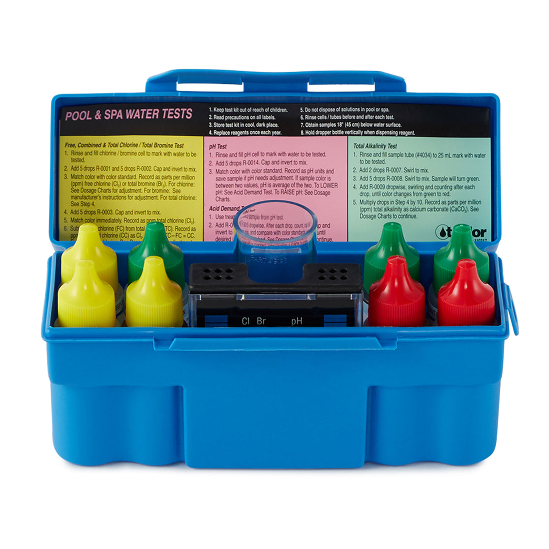 Taylor Safety Plus Pool Chlorine Bromine pH Alkalinity Test Kit (Open Box)