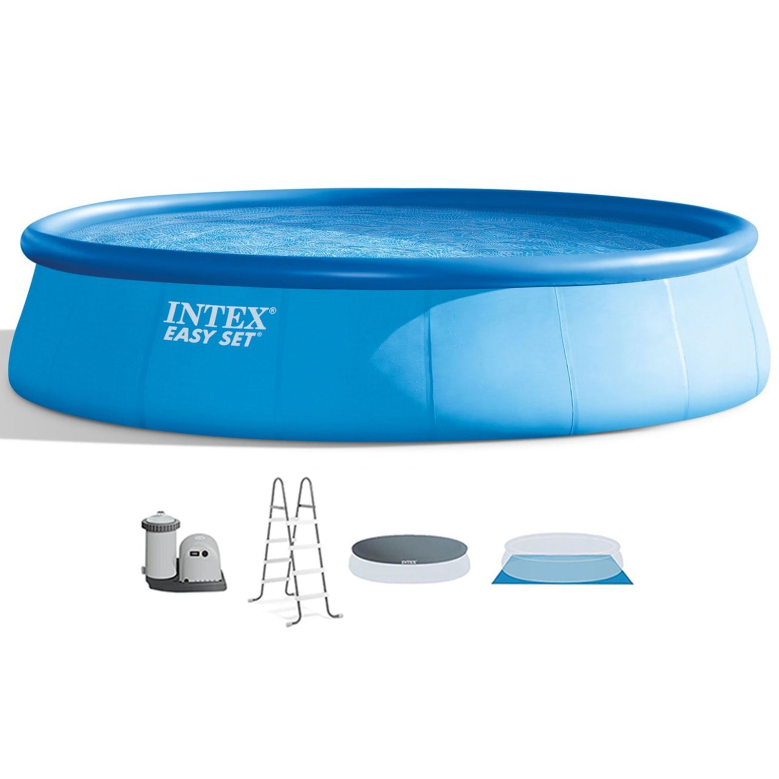 Intex 18' x 48" Inflatable Above Ground Pool Set with Filter Cartridges (6 Pack) - VMInnovations